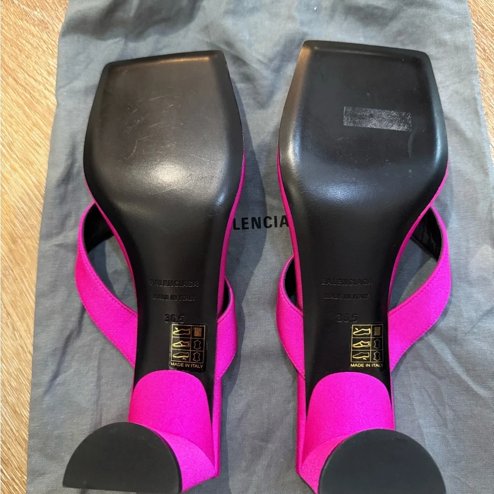 Balenciaga Fuchsia Strappy Heels - Picture 5 of 7
